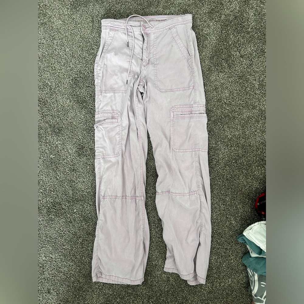 American Eagle Purple Cargo Pants Relaxed Fit